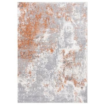 Safavieh Aston 4" x 6" Grey and Rust Area Rug, , large
