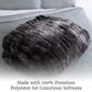 Timberlake 60" x 80" Ruched Faux Fur Throw Blanket in Black, , large