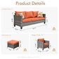 HOMLUX 5-Piece Outdoor Patio Furniture Set in Orange, , large