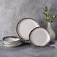 Lifetime Brands Cole 12-Piece Dinnerware Set in Cream, Brown and Blue, , large