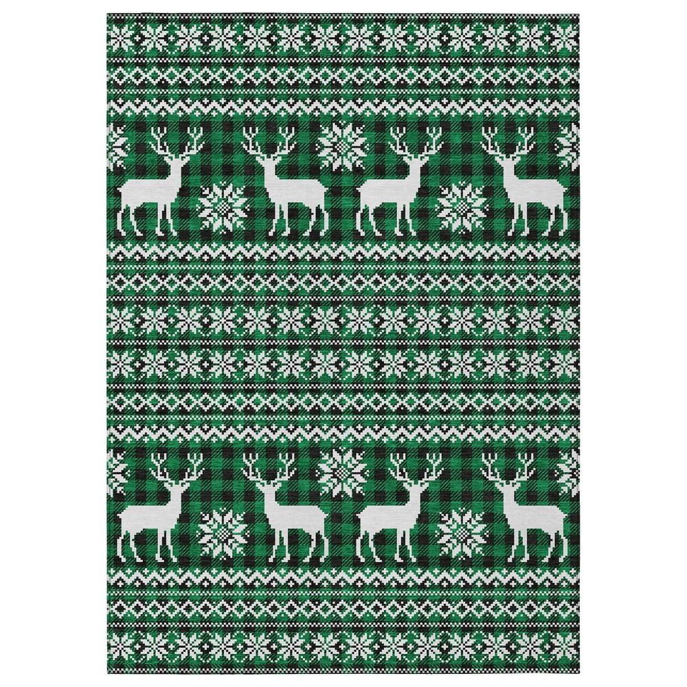 Dalyn Rug Company Wonderland WN28 3" x 5" Green Indoor/Outdoor Area Rug, , large