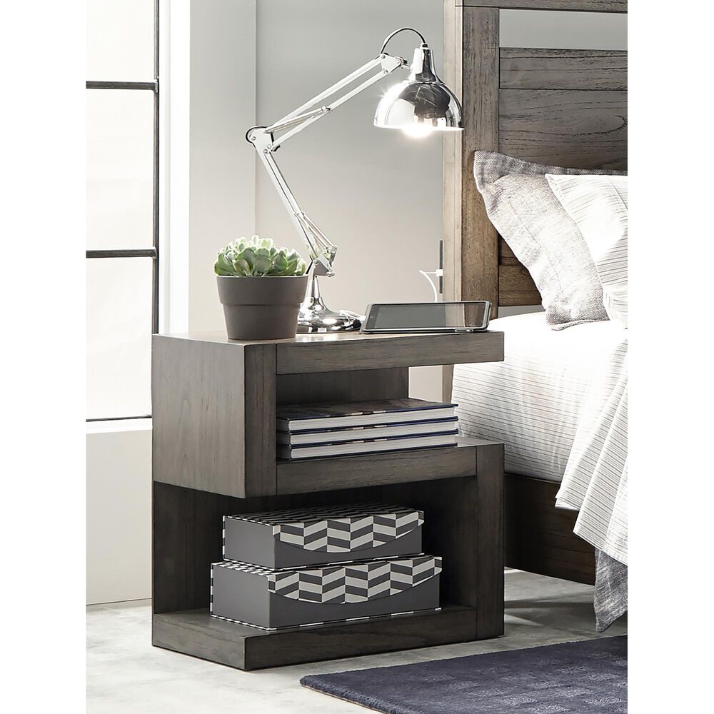Riva Ridge Modern Loft S Nightstand in Graystone, , large