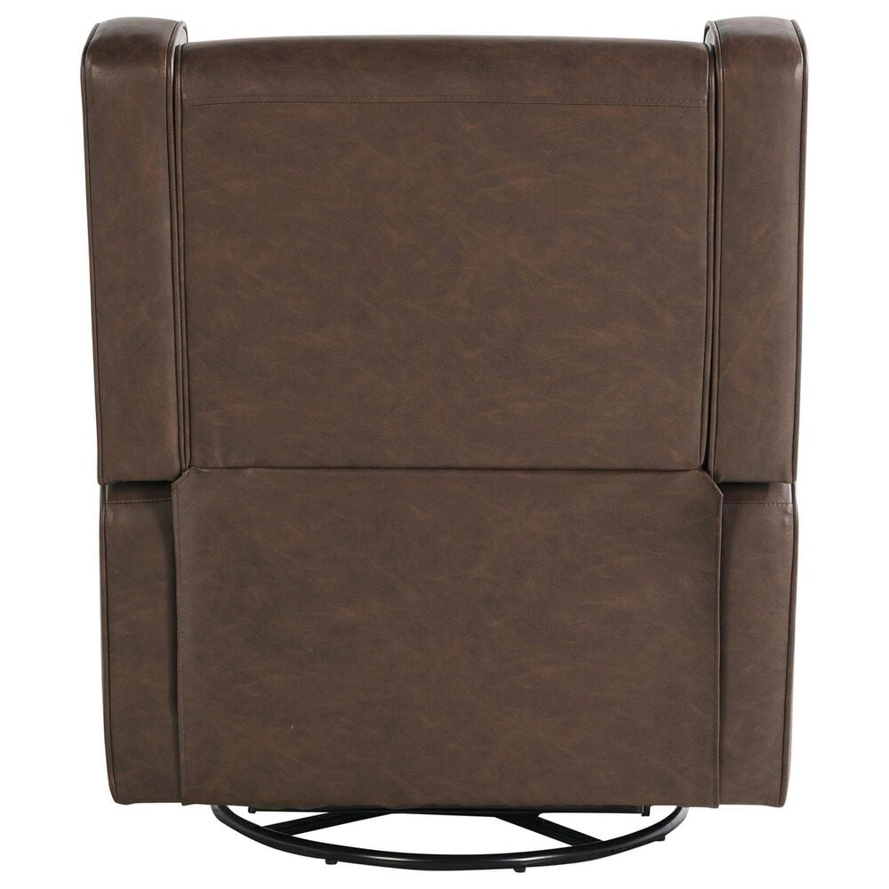 Lifestyle Solutions Emerson Manual Swivel Rocker Recliner in Brown, , large