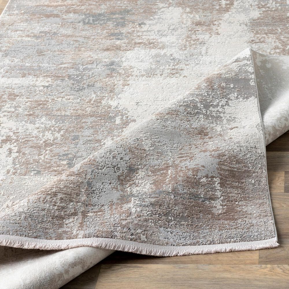 Surya Solar 2&#39; x 3&#39; Light Brown, Medium Gray, Charcoal and White Area Rug, , large