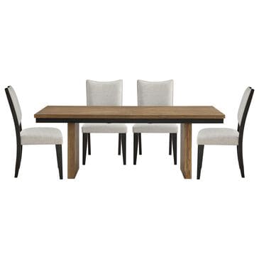 Steve Silver Roatan Dining Table and 6 Dining Chairs in Natural and Black, , large