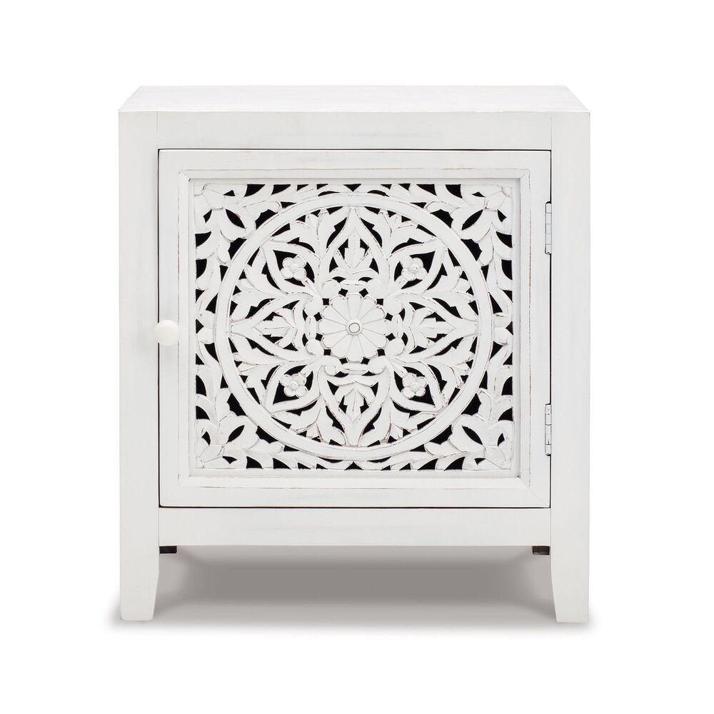 Signature Design by Ashley Fossil Ridge Accent Cabinet in White, , large