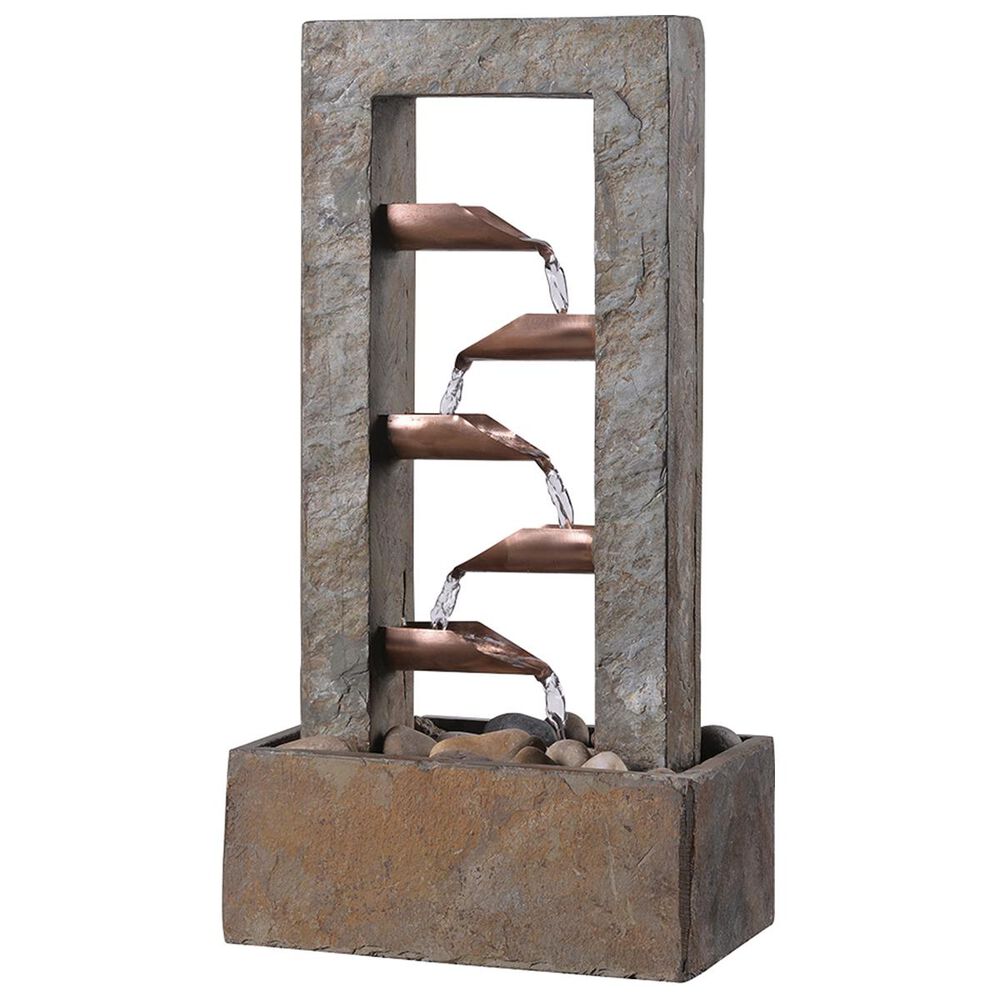 Kenroy Spillway Table Fountain in Slate And Copper, , large