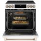 Cafe 30" Slide-In Front Control Induction and Convection Range in Matte White, , large