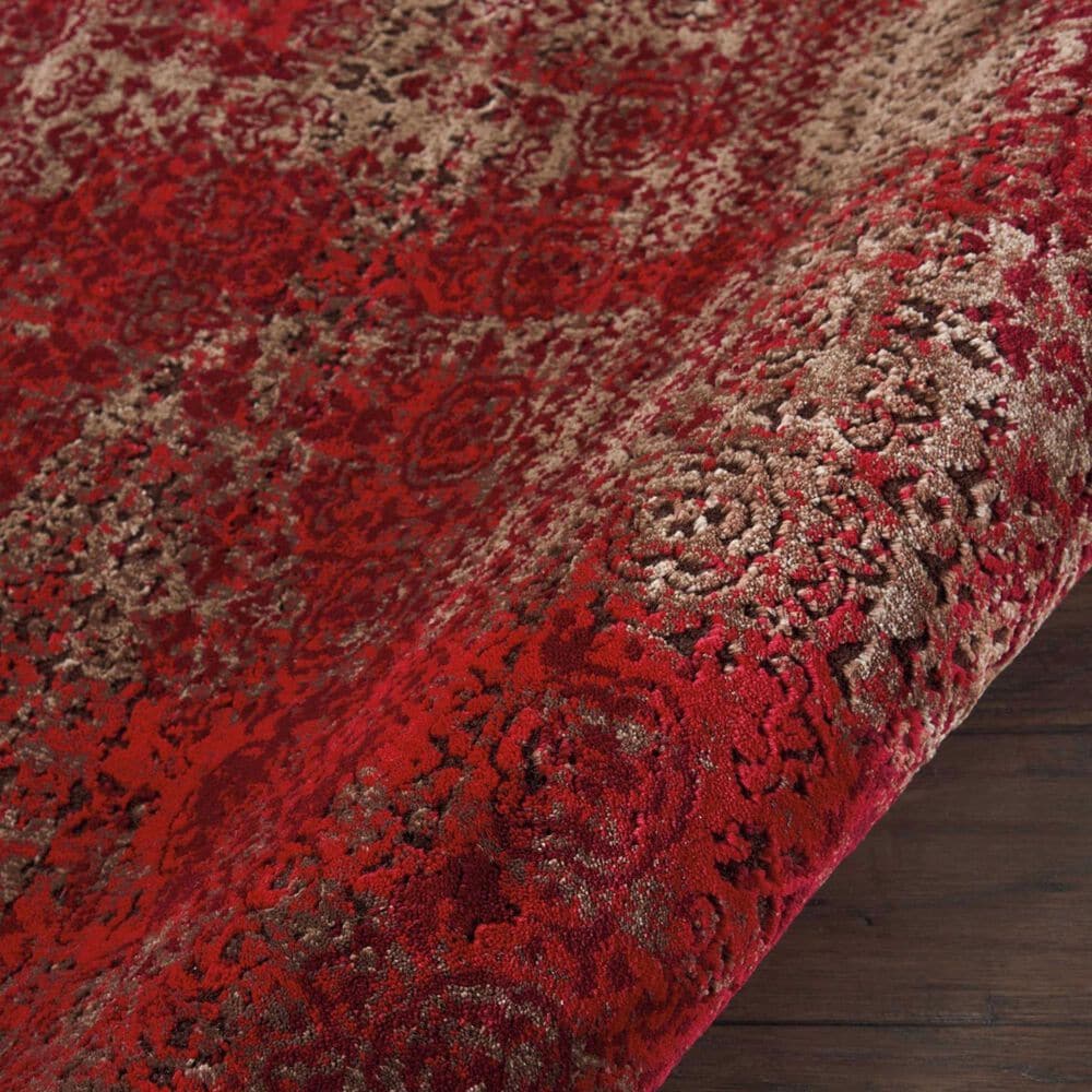 Nourison Karma KRM01 2&#39;2&quot; x 7&#39;6&quot; Red Runner, , large