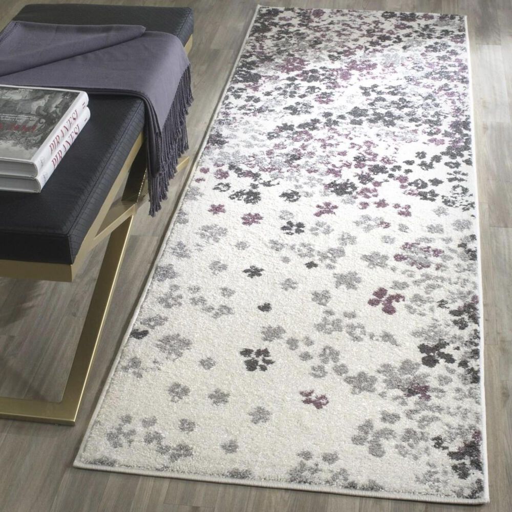 Safavieh Adirondack ADR115L 2&#39;6&quot; x 10&#39; Ivory and Purple Runner, , large