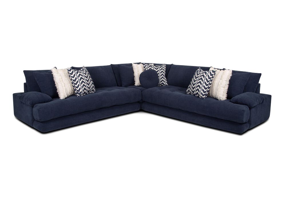 Moore Furniture Neptune 3-Piece Sectional in Denim, , large