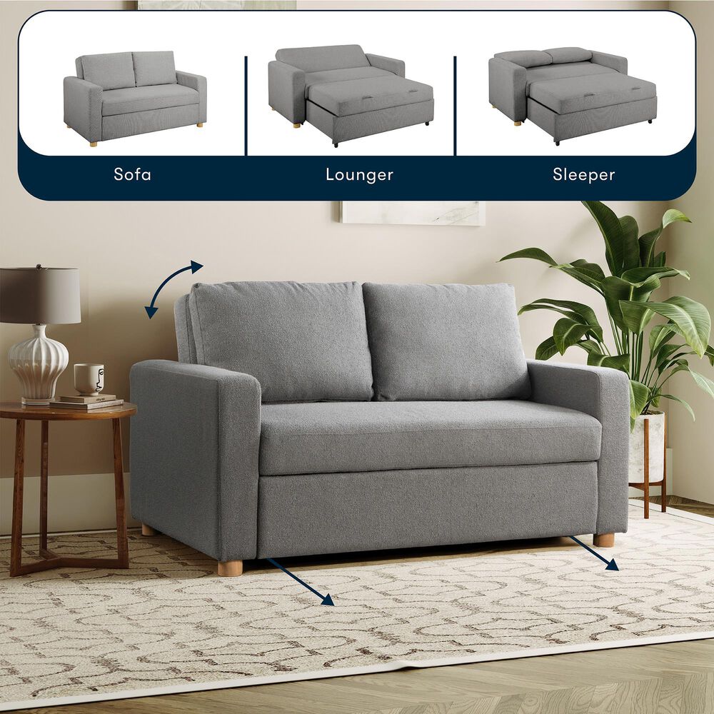 Lifestyle Solutions Tyler Convertible Sofa in Grey, , large