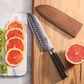 Cangshan Haku 7" Santoku Knife with Sheath in Dark Brown and Silver, , large