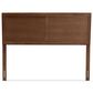 Baxton Studio Raya King Panel Headboard in Walnut Brown, , large