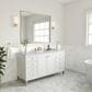 James Martin Vanities Chicago 60" Single Bathroom Vanity in Glossy White with 3 cm Carrara White Marble Top and Rectangular Sink, , large