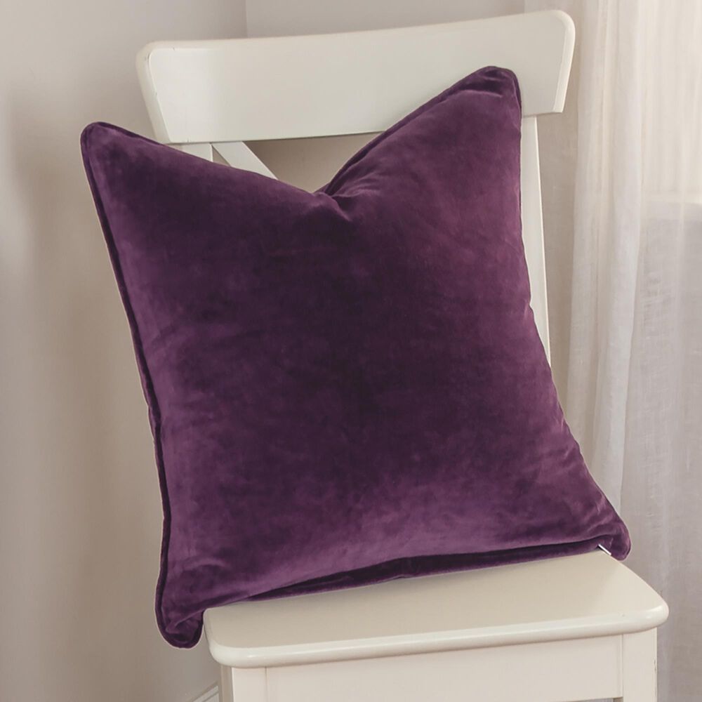 Rizzy Home Solid 20" Down Filled Pillow in Violet, , large