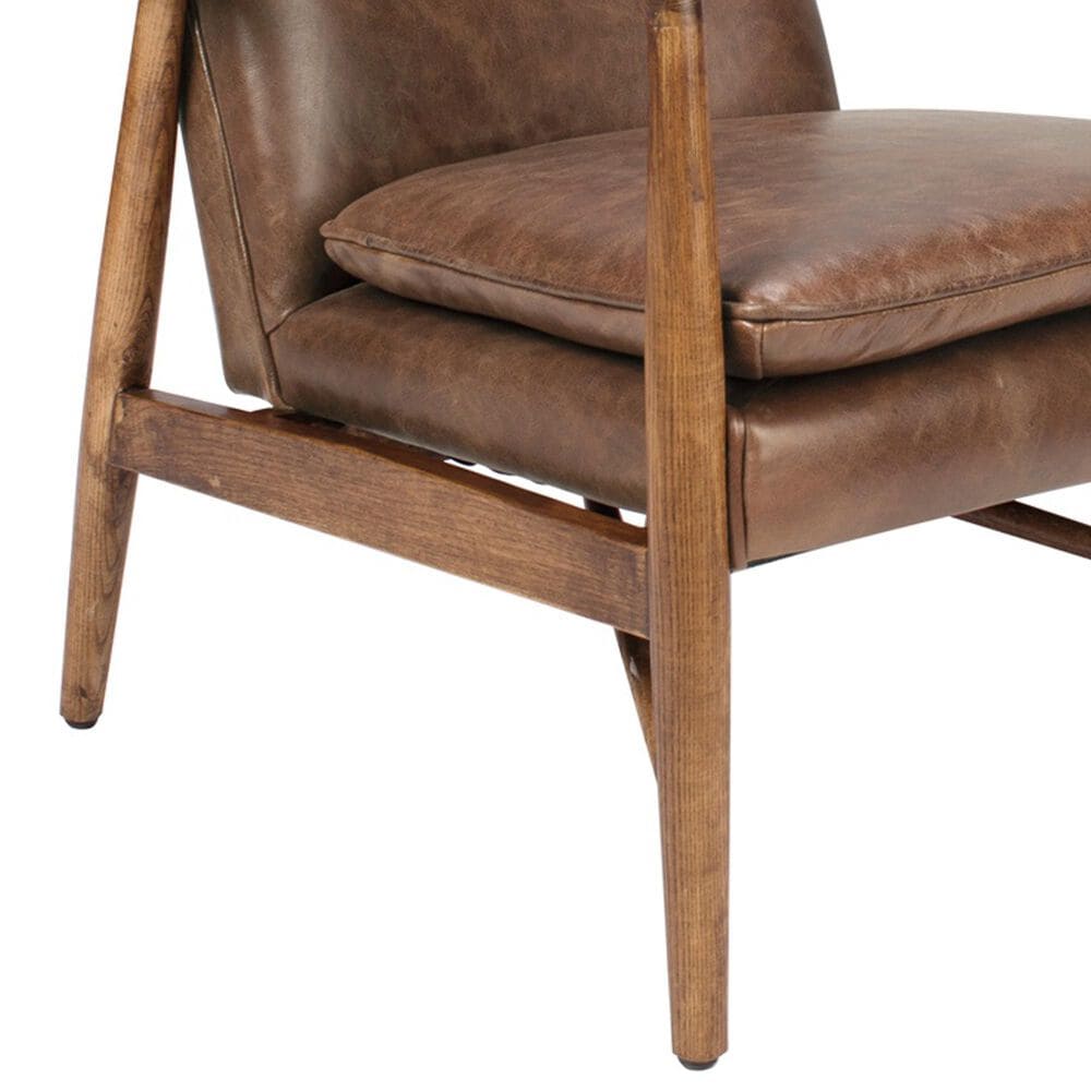 Classic Home Kiannah Accent Chair in Barrel Brown, , large