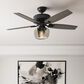 Hunter Bennett 52" Ceiling Fan with Light in Matte Black, , large