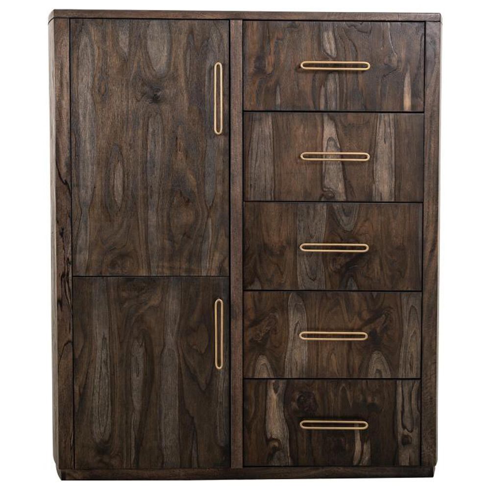 Fallridge Balam 5-Drawer Gentleman Chest in Stained Black, , large