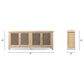 Jennifer Taylor Home Arden 97" 4-Door Sideboard in Heritage Light Natural Brown, , large