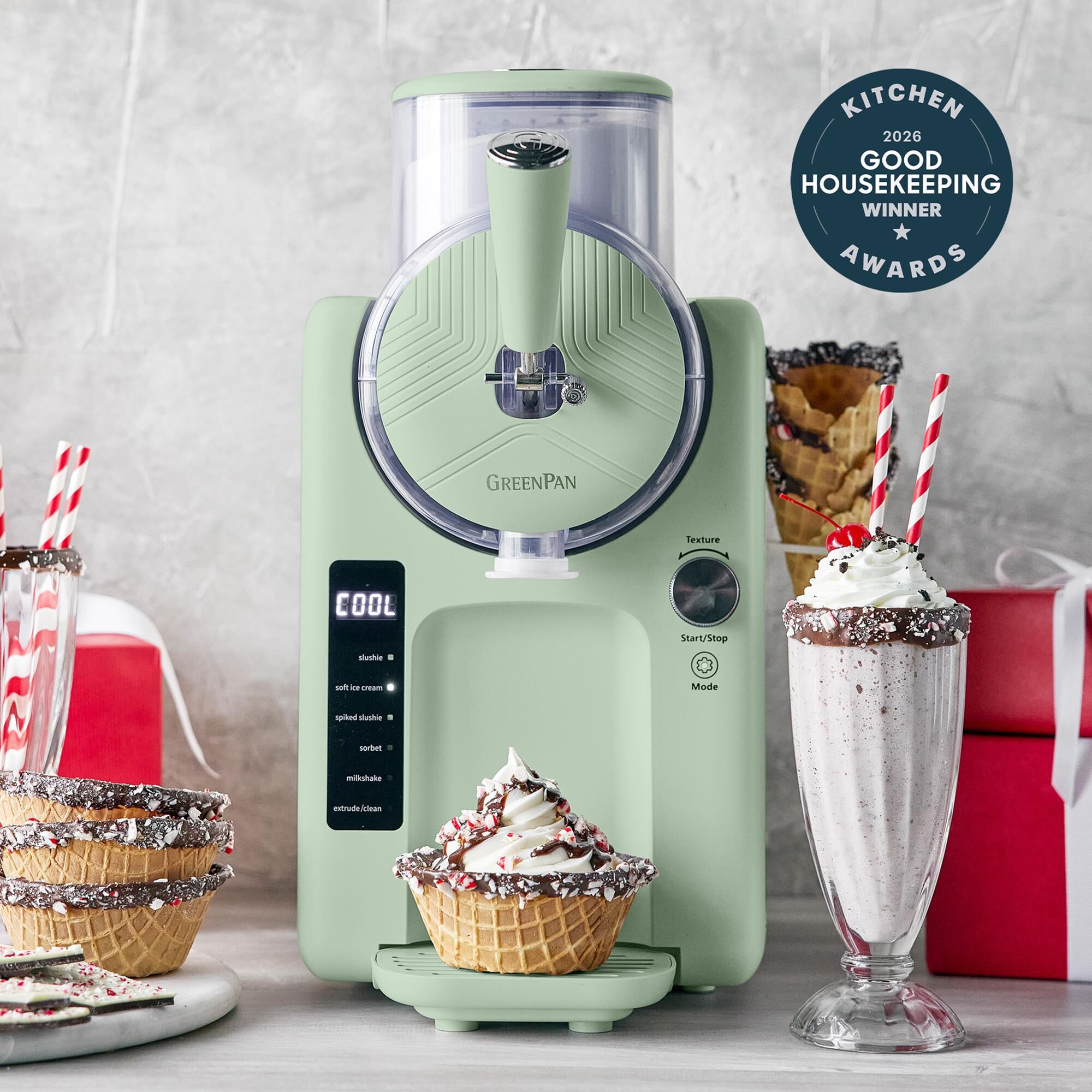 Green Pan 2 Qt. Frost Slush and Soft Serve Ice Cream Maker in