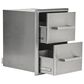 Coyote Outdoor 16" Double Storage Drawer in Stainless Steel, , large