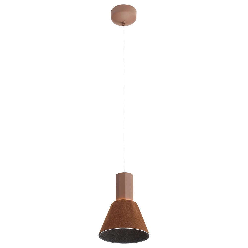 Golden Lighting Faroe 8" 1-Light LED Pendant in Coffee and Black, , large