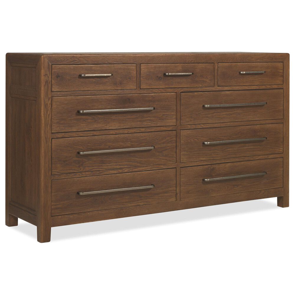 Hooker Furniture Driftwood 9-Drawer Dresser in Worn Saddle, , large