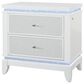 Global Furniture USA Alina 2-Drawer Nightstand with LED and USB in White, , large