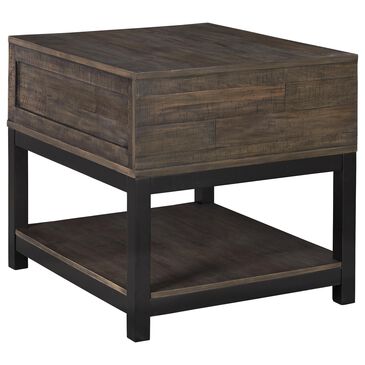 Ashley Johurst Rectangular End Table in Grayish Brown and Black, , large
