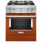 KitchenAid 4.1 Cu. Ft. Freestanding Dual Fuel Range with True Convection in Scorched Orange, , large