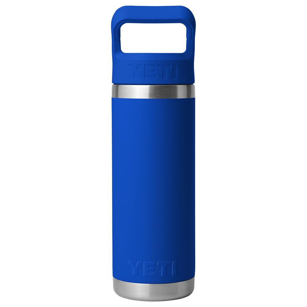 YETI Rambler 18 Oz Water Bottle with Straw Cap in Royal Blue, , large