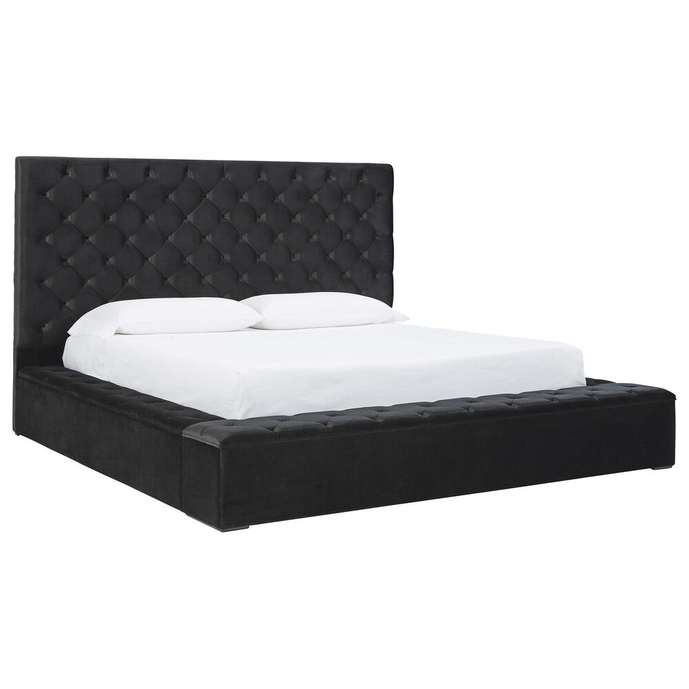 Signature Design by Ashley Lindenfield Queen Upholstered Bed with Storage in Black, , large
