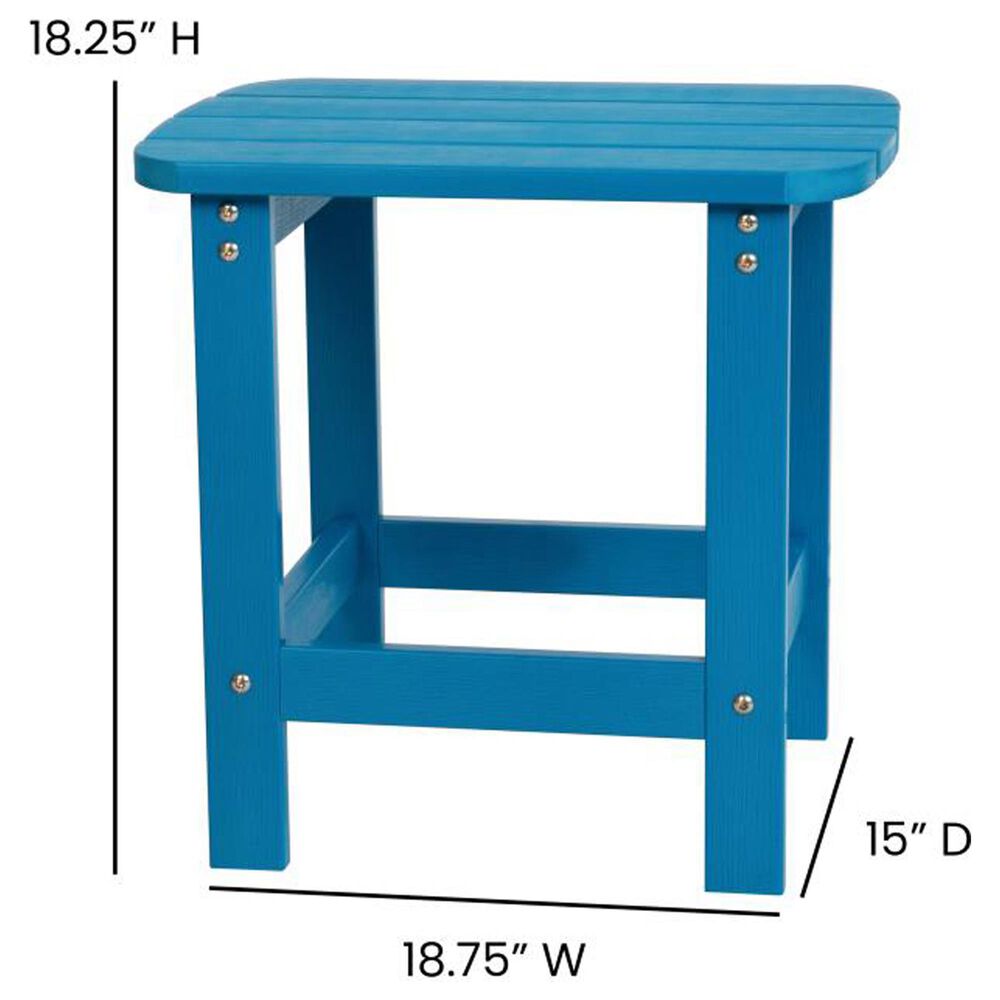 Flash Furniture Charlestown 3-Piece Adirondack Set in Blue, , large