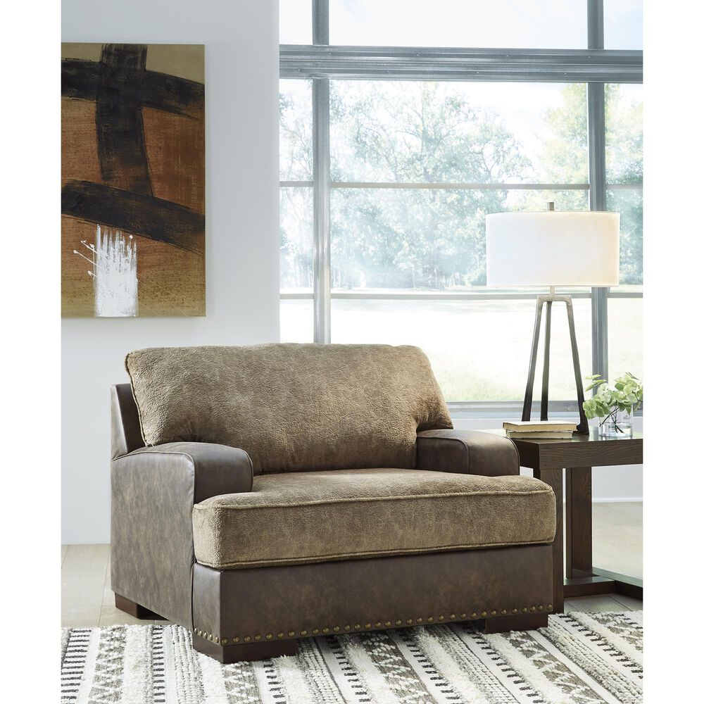 Ashley Alesbury Oversized Accent Chair in Chocolate, , large