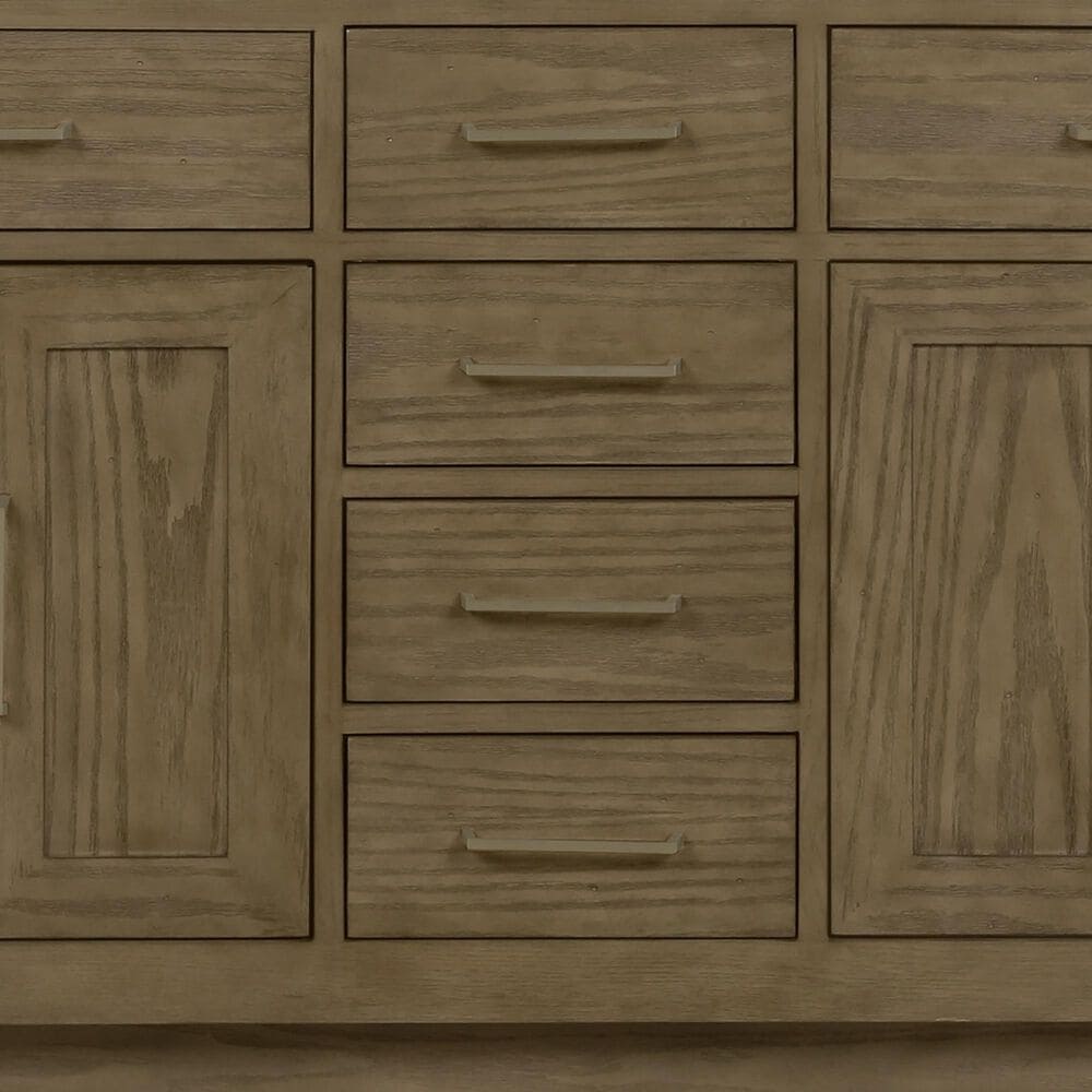 Lexora Home Abbey 60&quot; Double Bathroom Vanity in Grey Oak with 2 cm White Carrara Marble Top and Rectangular Sinks, , large