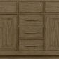 Lexora Home Abbey 60" Double Bathroom Vanity in Grey Oak with 2 cm White Carrara Marble Top and Rectangular Sinks, , large