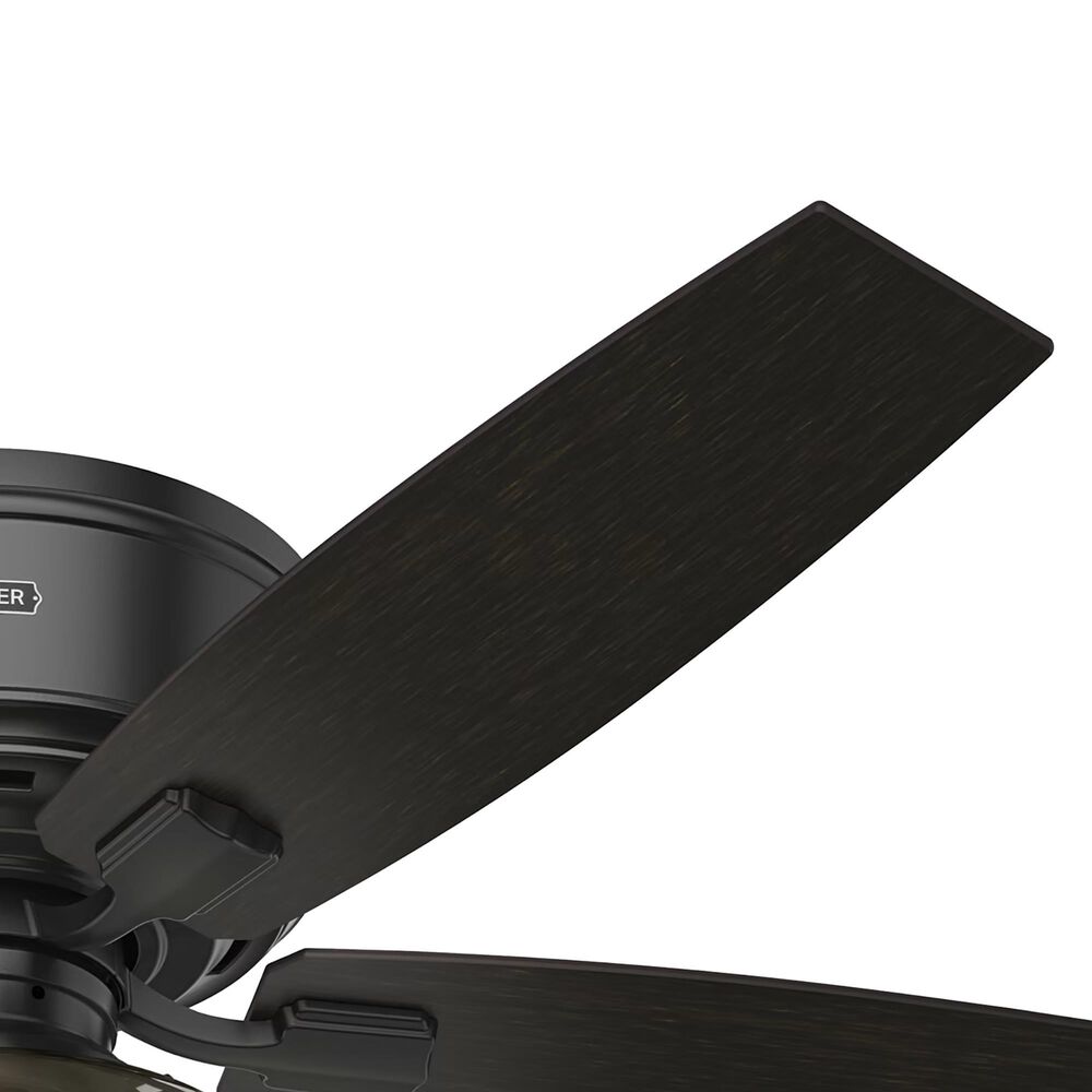 Hunter Bennett Low Profile 52&quot; Ceiling Fan with Light in Matte Black, , large