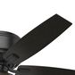 Hunter Bennett Low Profile 52" Ceiling Fan with Light in Matte Black, , large