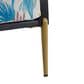Hearth and Haven Floral Velvet Lounge Arm Chair with Gold Metal Legs in Blue, , large