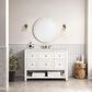James Martin Vanities Breckenridge 48" Single Bathroom Vanity in Bright White with 3 cm Lime Delight Quartz Top and Rectangular Sink, , large
