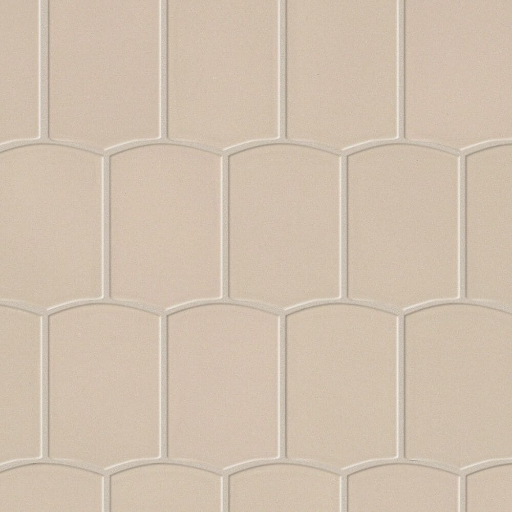 Shaw Embrace Seashell 10" x 10.75" Glass Mosaic Sheet, , large