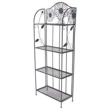Maple and Jade 66" Traditional Bakers Rack in Black, , large