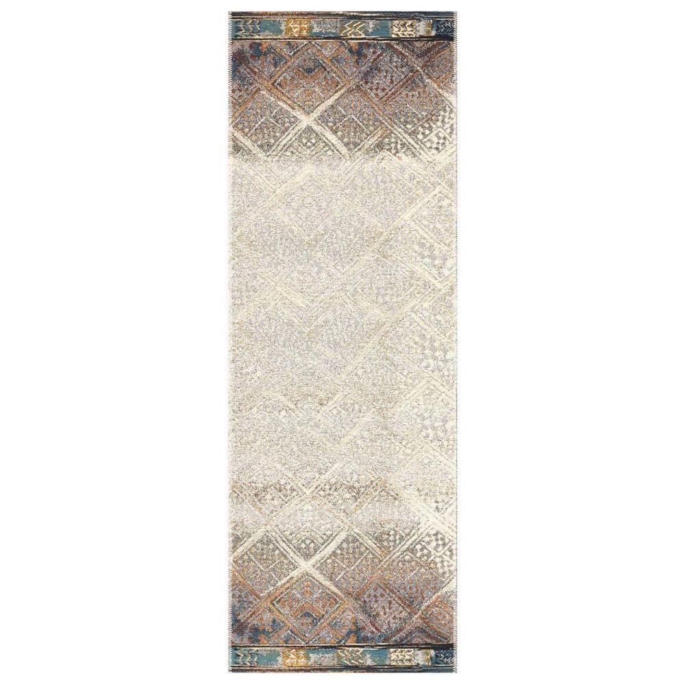 Loloi Mika 2"5" x 7"8" Ivory and Mediterranean Runner, , large