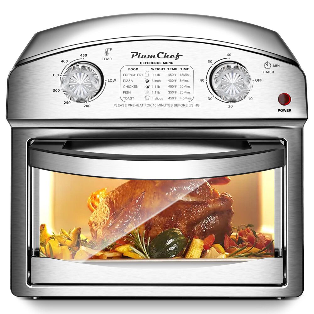 HOMLUX 12.5 Qt 7-In-1 Convection Toaster Oven in Silver, , large