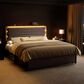 HOMLUX Queen Upholstered Platform Storage Bed Frame in Gray, , large