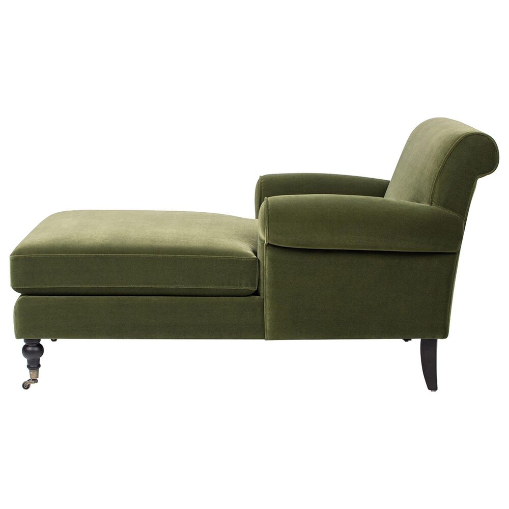 Jennifer Taylor Home Alana Chaise Lounge Chair in Olive Green Velvet, , large