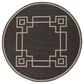 Surya Alfresco 5"3" Round Black, Brown and Beige Indoor/Outdoor Area Rug, , large