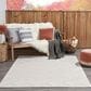 Nourison Easy Care 6" x 9" Ivory and White Indoor/Outdoor Area Rug, , large