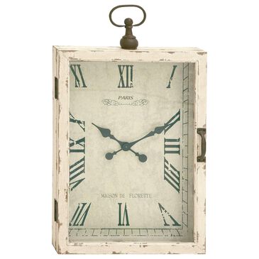 Maple and Jade 20" x 34" Wall Clock in White and Black, , large